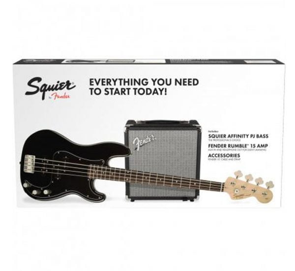 Fender Squier Affinity Series Precision Bass PJ BLK Pack