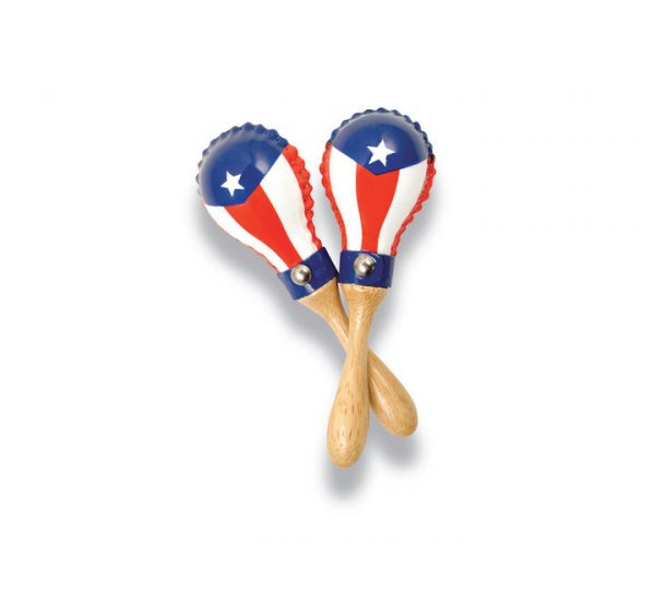 LP 285-PR Maracas Mini Rawhide Puerto Rican Flag