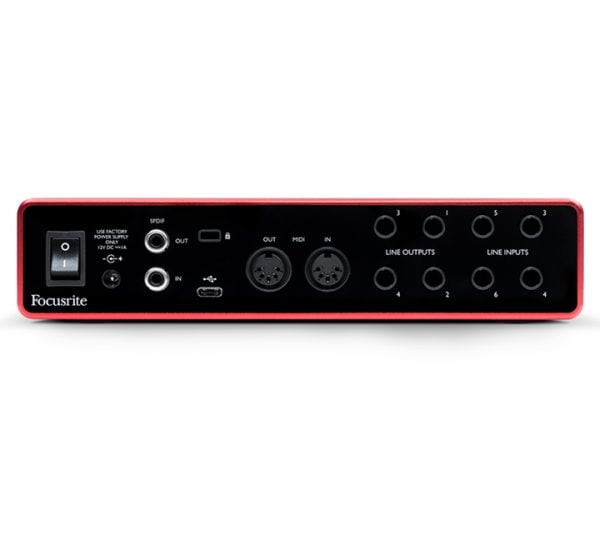 Focusrite Scarlett 8i6 3rd Gen Back