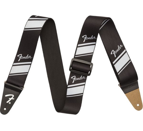 Fender Nylon Competition Stripe Strap Silver