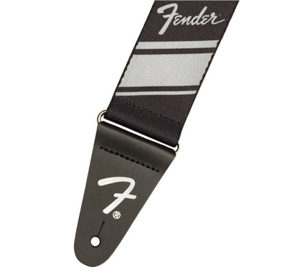 Fender Nylon Competition Stripe Strap Silver Detail