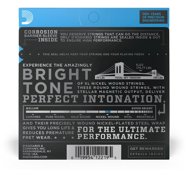 D’Addario EJ22 Back