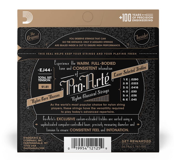 D’Addario EJ44 Pro-Arté Nylon Back