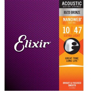 Elixir 11002 Nanoweb Extra Light Acoustic Bronze