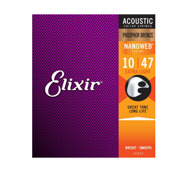 Elixir 16002 Nanoweb Extra Light Acoustic Phosphor Bronze