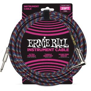 Ernie Ball 6063 Cavo Braided Black-Red-Blue-White 7,62