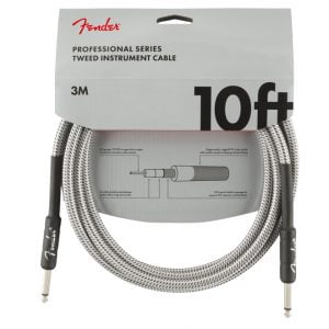 Fender Professional 10′ Instrument Cable White Tweed