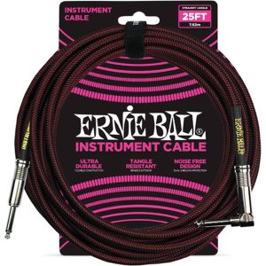 Ernie Ball 6062 Cavo Braided Black-Red 7,62