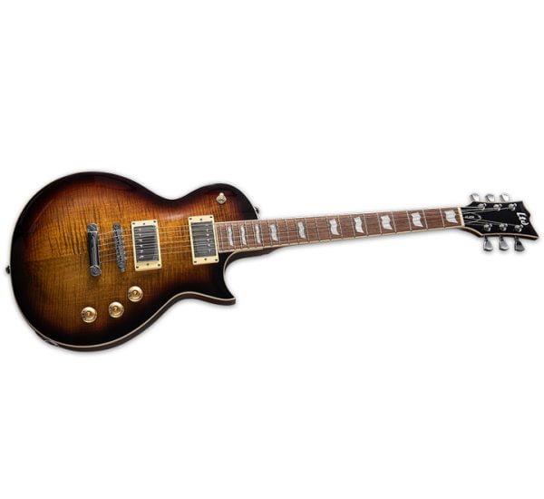 LTD EC-256FM Drark Brown Sunburst Side