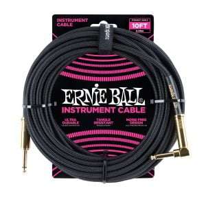 Ernie Ball 6081 Cavo Braided Black Gold Tips 3,05 MT