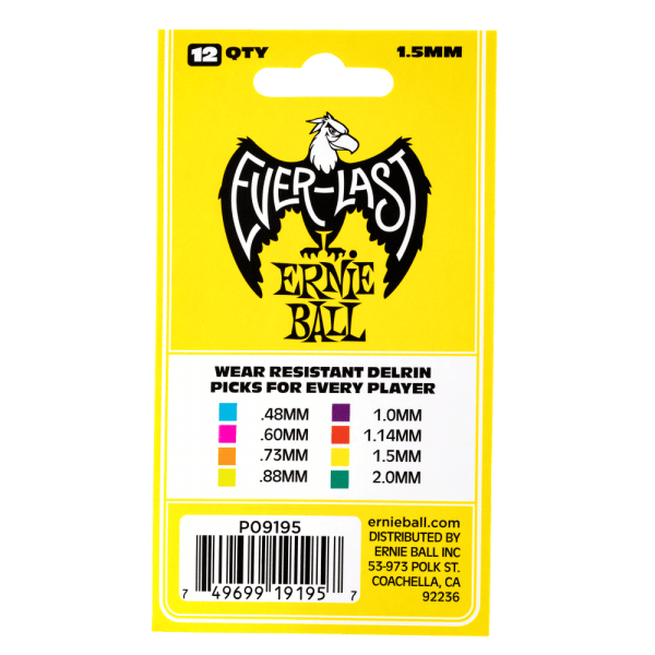 Ernie Ball 9195 Plettri Everlast Yellow 1.5 - immagine 2