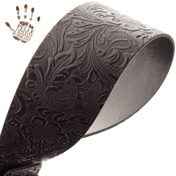 Magrabò Twin Buckle TC Embossed Flores Nero 7 cm - immagine 5