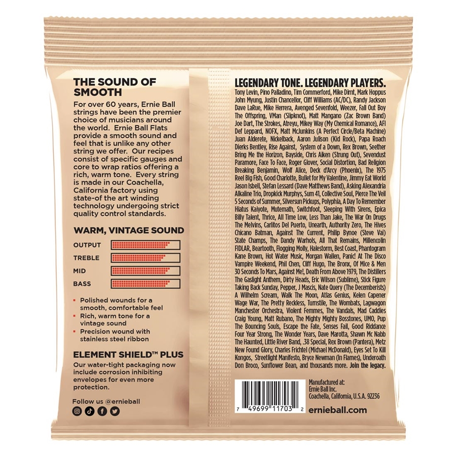 Ernie Ball 2801 Flatwound Short Scale - immagine 2