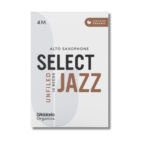 D'Addario Organic Select Jazz Unfiled Sax Alto 4 Medium