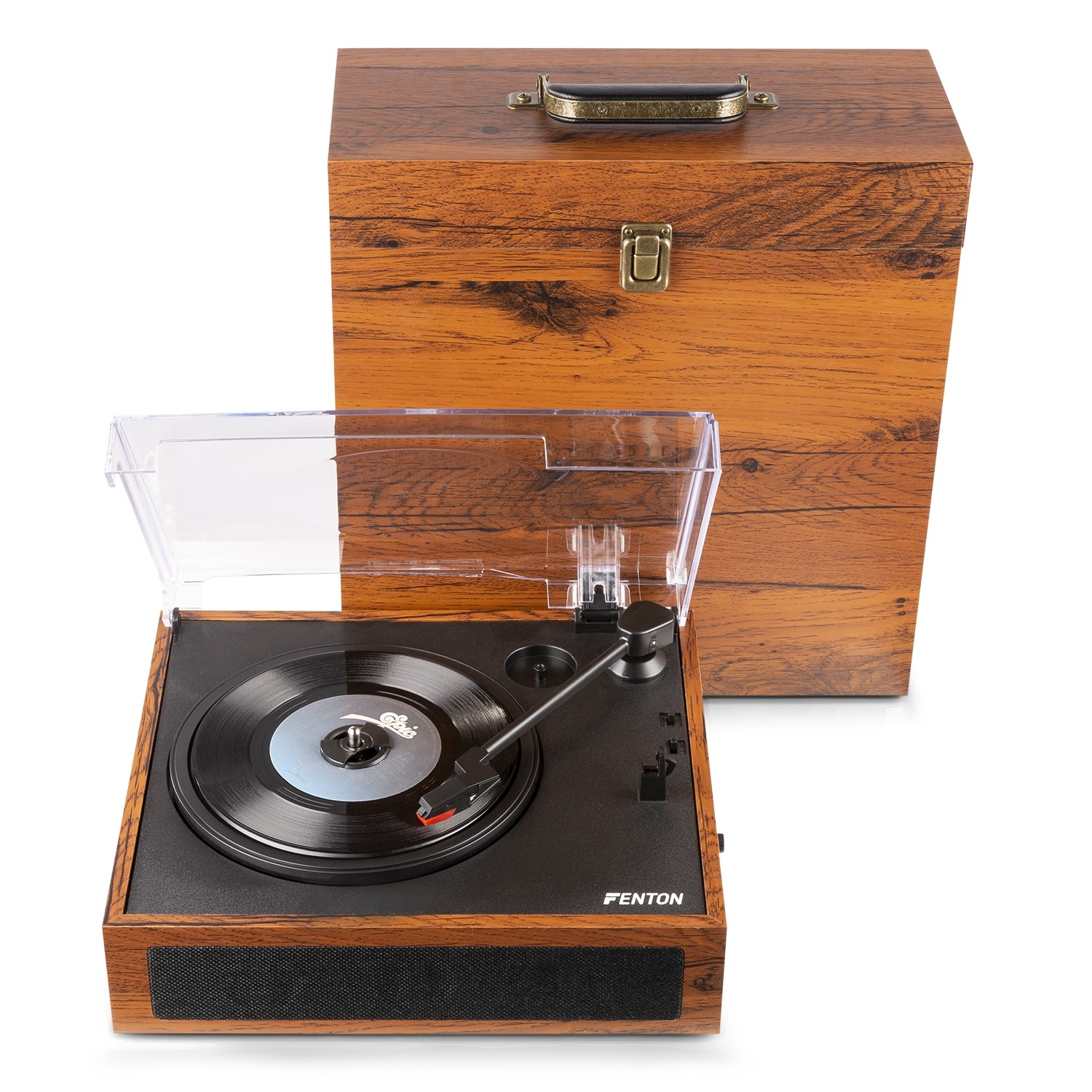 Fenton RP170L Record Player With Record Storage Case Wood - immagine 3